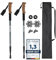 JELEX Nature Teleskop Walking Stöcke für Nordic Walking verstellbar, inkl. diverser Aufsätze für Outdoor Aktivitäten, ultraleichte Wanderstöcke mit Antishock-Technologie (Blau Premium)