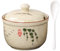 TuYines Sucrier en céramique, 400 ml, avec couvercle et cuillère, boîte à épices en céramique, pour sucre, sel, fromage, épices