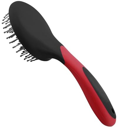 Samuliy Peigne à crinière pour chevaux, crinière et queue de cheval avec poignée humanisée, brosse de massage pour cheval et queue de cheval pour poils épais, bouclés ou fins