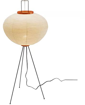 Stehlampe aus Papier, japanische Laterne des Morden-Festivals, Stehlampe aus Papier und Chrom (warmes Licht 3000 K), Lampenkäfig aus Papier, modern, klassisch, E26, für Tischlampe