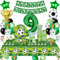 Football Birthday Decoration 9 Years, Football Party Tableware Set, Birthday Decoration 9 Years Boy, Football Balloons Paper Plates Cups Napkins Tablecloth for Party Children's Birthday Decoration
