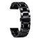 Keramik-Uhrenarmband, 20 mm, 22 mm, Doppelknopf-Faltschließe, Uhrenarmband for traditionelle oder intelligente Uhren, Ersatzband for Herren und Damen, universelles Uhrenarmband(Black Silver,20mm)