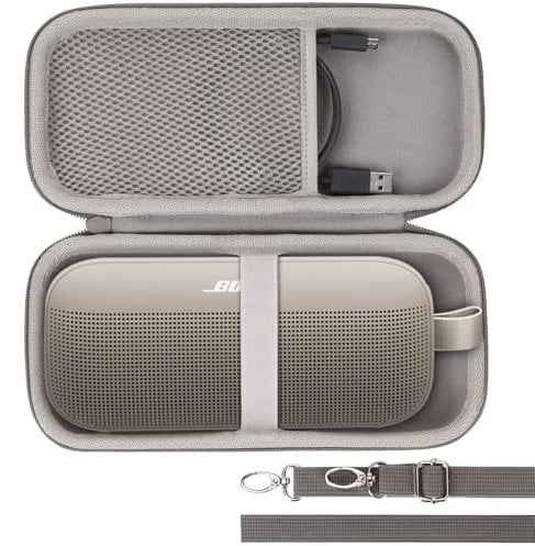 Lebakort Duro Caja Estuche Funda para Bose SoundLink Flex(2ª Gen) Altavoz Bluetooth Portátil (Marrón)