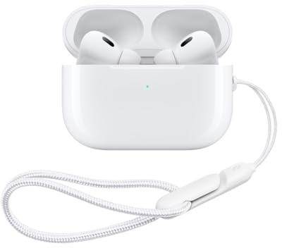 oakxco Lanyard Compatible with Airpods Pro 2 Loop Adjustable Hand Wrist Nylon Strap, Lanyard for Cell Phone/Camera/Switch/iPods Pro 2nd/ Airpods 1/2 nd/ 3rd/ Pro Case, White