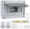 pangdapengpeng HT-8 Way IP65 Coffret Electrique Etanche, Tableau Électrique, Distributeur 1 Rangée de 8 Modules, Boîtier de Distribution en Saillie, Pour les Environnements Humides (HT-8WAY)