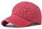 Casquette de baseball classique rétro lavée New-York brodée casquette de baseball d'extérieur casquette de baseball unisexe, rose rouge, Large