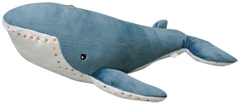 TOPLITHE Großer Wal Kuscheltier, Blauwal Sitzkissen Plüschtier Meerestiere for Kindergeburtstag Weihnachten(Blue,55CM/22IN)
