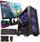 KIT PC Gaming Fisso Dekstop Bundle + Monitor 27 + Accessori - Ryzen 5 4500, RTX 3060 12GB, SSD 1TB, 32GB RAM, Dissipatore a Liquido, 6 Ventole