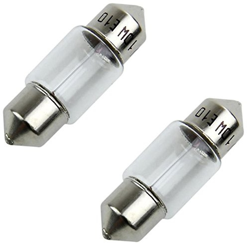 Generisk Number Plate & Interior Car Bulbs – 269 C10W Bulbs for Car Interior Dome, Map, License Plate – Super Bright-12v 10w-1 Pair Number Plate Light Bulb