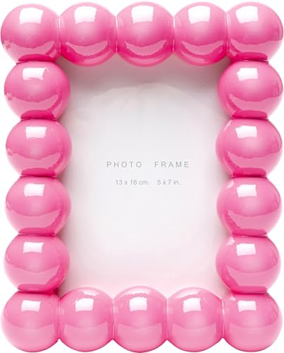 Kare Design Bilderrahmen Bubble, Pink, 13x18 cm, Fotorahmen, Wohnaccessoire, Deko Objekt, Stehend verwendbar, Wohnzimmer