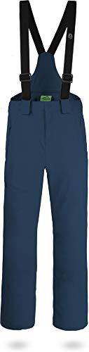 normani Outdoor Sports Herren Winter Softshellhose gefüttert mit abnehmbaren Hosenträgern und 4-Wege-Funktionsstretch (S-4XL) Farbe Navy Größe XXL/56