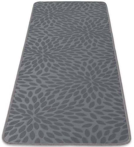 Casatessile Ariel -Tappeto Cucina Made in Italy, Antiscivolo, Lavabile - Passatoia Cucina - Larghezza 50 cm, Lunghezza 120 cm - Grigio