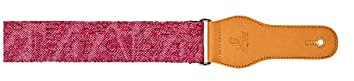 Ortega Guitars Gitarrengurt Länge Verstellbar - Akustik Gitarre / Bass, E-Gitarre, E-Bass - Spring Series – Baumwolle, Rosa (OCS-320)