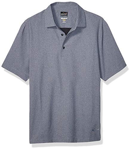 Greg Norman Herren Weatherknit Solar Xp Woven Polo kurzärmelig, schwarz, Large