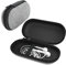 EAZY CASE Universal Tasche für In-Ear Kopfhörer mit Netzfach - Hardcase Aufbewahrungsbox, Schutztasche mit umlaufenden Reißverschluss, extra klein, oval, Hellgrau