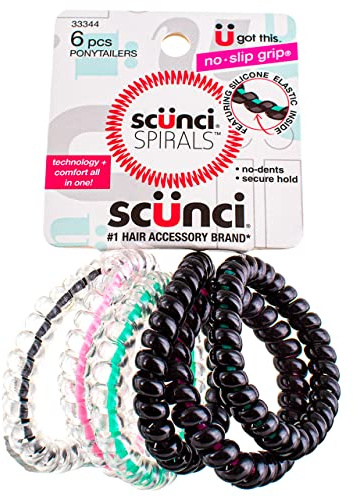 Scunci Spiral Ponytailers with NS Inner Core, 6CT (Pack of 2)2