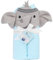 Be Mammy Kapuzenhandtuch Babyhandtuch aus Baumwolle 95cm x 95cm BE20-272-BBL (Blau - Elefant)