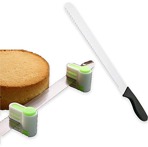 OUKEYI Brotmesser, 25,4 cm, gezacktes gezacktes Brotmesser, antihaftbeschichtetes Edelstahl-Toastermesser und rutschfester Griff,