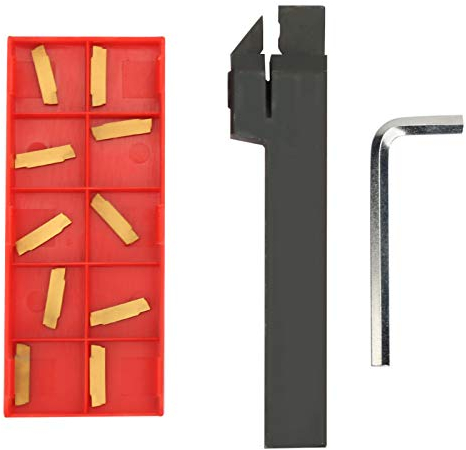 Torno Portaherramientas de Torneado Herramienta, MGEHR1616-2 100mm CNC Hoja de Inserción Barra de Mandrinado + 10 Uds MGMN200-G Insertos + Llave