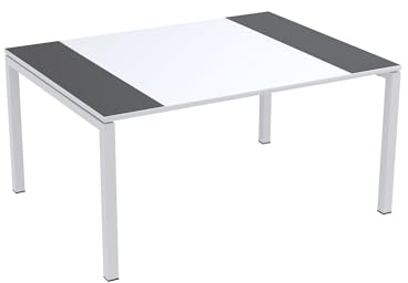 Paperflow | Konferenztisch easyDesk® | HxBxT 750 x 1500 x 1160 mm | weiß/anthrazit