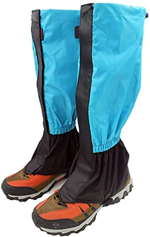 Lepidi 1 Paar outdoor gamaschen wasserdicht, Gamaschen Wasserdicht, Gamaschen Wandern, Himmelblau, Polyester, für Wandern, Klettern, Trekking, Fahrrad, Jagd, Kinder