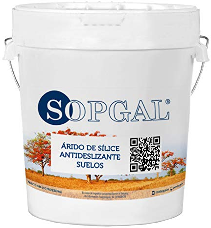 Árido de Sílice Antideslizante para Suelos (25kg) - proporciona propiedades antideslizantes a suelos de mortero autonivelantes, pinturas para suelos, morteros de reparación... - Sopgal
