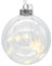 Casaria® LED Kugel Ø9,5cm Glas transparent Timer Batterie Weihnachten Christbaumschmuck Weihnachtsdeko Weihnachtskugel