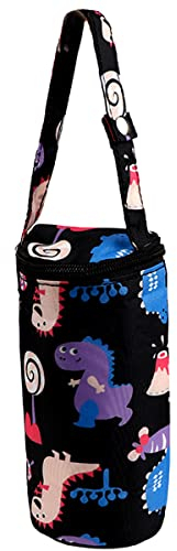 LNQ LUNIQI Isolierte Babyflaschen-Taschen mit Tragegriff, tragbare Reise-Baby-Flaschentasche, um Milch warm zu halten, wärmeisolierte Flaschentasche für Neugeborene und Kleinkinder (schwarz)