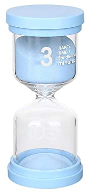Sanduhr 3 Minuten Grün für Kinder - Glas Timer, Kinderuhr, Dekorative Uhr, Zeitmesser für Küchen, Klassenzimmer, Zuhause, Büros - Eine Stunde Lange Zeit