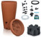 SensiHemp® Regenwassertank Regentonne Regenwassertonne Regenamphore Wasserspeicher mit Wasserhahn und Anschluss-Set (230L, Terracotta)