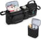 HODRANT Hanging Double Stroller Organizer, Compatible with Baby Jogger City Mini GT2 Double & Compatible with BOB Duallie Stroller, Stroller Caddy with Detachable Cooler Bag & Cup Holder, Bag Only