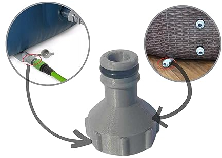 Adaptateur de vidange Compatible Lay-Z-Spa - Raccord de Valve de vidange de Tuyau - Modèles AirJet Hidro Jet