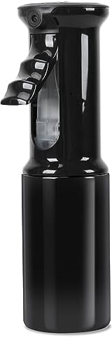 SURPN Botellas de spray de agua de 200 ml, rociador de niebla para plantas finas, botella de pulverización continua fina para peinar el cabello, nebulización y cuidado de la piel, color negro