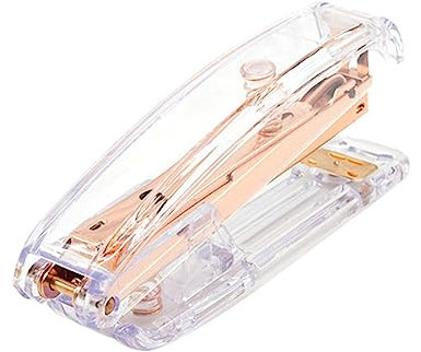NUOBESTY Schreibtisch Zubehör Rosegold Hefter Für Büro Und Schule Praktisches Und Dekoratives Tischhefter Für Heim Und Büro Schreibtisch