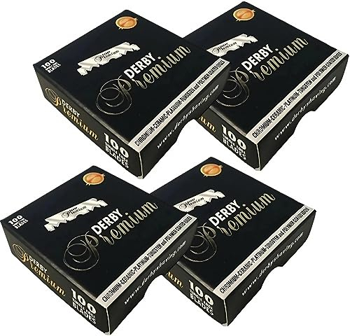 Derby Hochwertige einschneidige Rasierklingen, 400 Einheiten (1er-Pack)