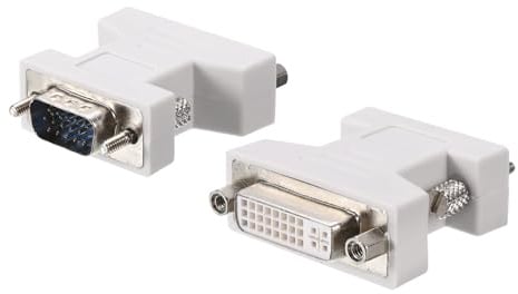 sourcing map Adaptateur VGA vers DVI-I, Coupleur, Convertisseur DVI 24+5 Femelle vers VGA Mâle pour Transformation de Périphériques, Lot de 2