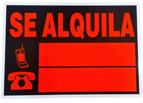 Super Mundo - Cartel Se Alquila 25x35 cm ideal Inmobiliaria Cartel alquiler Resistente de PVC Reflectante Señal Se Alquila para lugares públicos y exteriores Colores (25x35 cm)