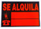Super Mundo - Cartel Se Alquila 25x35 cm ideal Inmobiliaria Cartel alquiler Resistente de PVC Reflectante Señal Se Alquila para lugares públicos y exteriores Colores (25x35 cm)