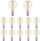 YzzYzz E14 LED Warmweiss, 4W E14 Led Glühbirne (ersetzt 50 Watt), G45 Led Birne E14 Warmsweiß 2700k, 589lm leuchtmittel E14, klar Glass Filament Fadenlampe, 12er Pack