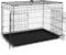 VOUNOT Hundekäfig Klappbar, Hundebox Auto Hundetransportkäfig mit Doppeltüren, 2 Transportgriffen & Bodenschale, XXL 122x75x81cm, Schwarz