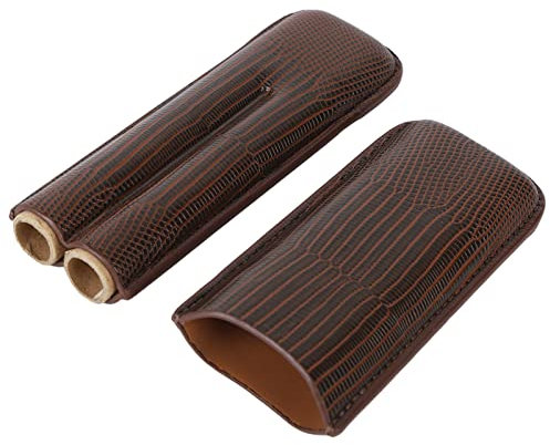 Custodia per sigari in pelle PU porta sigari marrone porta sigari e porta sigari in stile elegante custodia da viaggio portatile in pelle per viaggi e anniversari