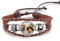 OTXIXTO Personalisierte Foto Armbänder für Frauen Bild Armbänder Verstellbares Wickelarmband aus Leder mit Bild Innen Frauen Armbänder mit Fotos Gedenkstätte Armbänder mit Bild (A1: Braun)