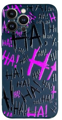 SIMPLYMDRN Slim for iPhone 15 Pro Max Case - Joker Haha Design - Cool Case for Men - Superhero Villain Designer Cover - Slim and Flexible (Jokxster Violet)