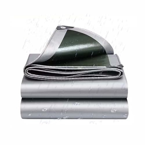 FGYAHOKN 1x2m Lona Exterior Impermeable, 180 G/m² PE Lona De Protección, Lonas para Piscinas con Ojales De Aluminio, Toldo Reforzada para Muebles, Jardín, Coche, Funda Protectora