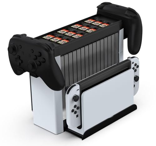 NCONCO Support de rangement pour manette, support de rangement pour cartes de jeu, support de jeu, support de jeu, compatible avec PS5, PS4 et autres jeux