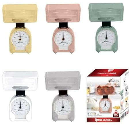 1 Pezzo Bilancia da Cucina Dieta Shabby Max 500 Grammi 5 Colori