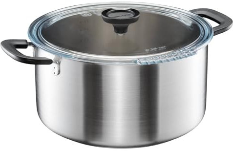 Fiskars Kasserolle mit Deckel, 7 Liter, Ø 28,5 cm, Für alle Kochfelder geeignet, Recycelter Edelstahl, Functional Form, 1072318