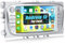 CAMECHO [1+32G] Android 13 Autoradio für Ford Focus mk2 Mondeo Cmax Galaxy Smax Kuga mit Navi, 7 Zoll Bildschirm Touch Display Auto Radio mit Bluetooth RDS FM Navigation GPS WiFi USB-Silber