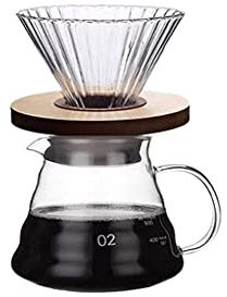 XNZJHPP Kaffeemaschine zum Übergießen, moderner Kaffee-Tropfer-Brüher mit Kaffeekanne aus Glas, hochhitzebeständiger Dekanter für den Heim-Cold-Brew-Maker