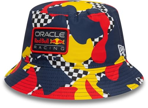 Red Bull Racing F1 Fischerhut, New Era abstraktes Camo-Design, Marineblau, mehrfarbig, Nachthimmel, L